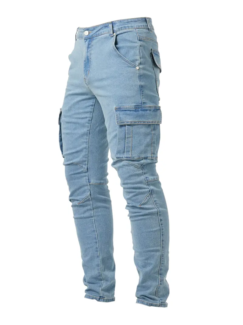 Marcial® | Slim Fit Denim Cargo Pants For Men - Image 3