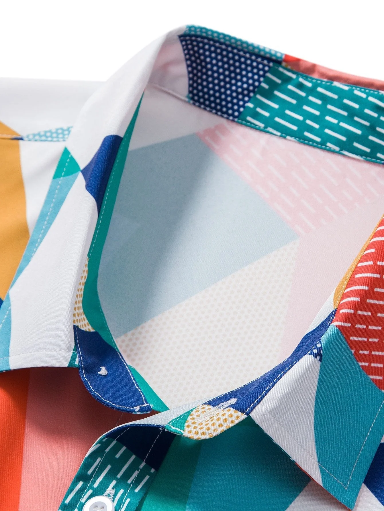 Marcos® | Color Block Geometric Print Shirt & Swim Shorts - Image 9
