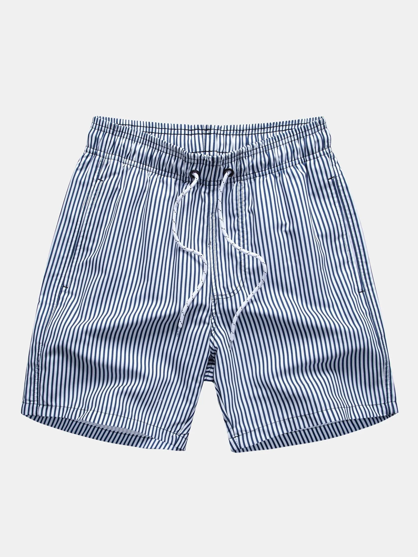 Martín® | Textured Stand Collar Shirt & Stripe Print Swim Shorts - Image 4