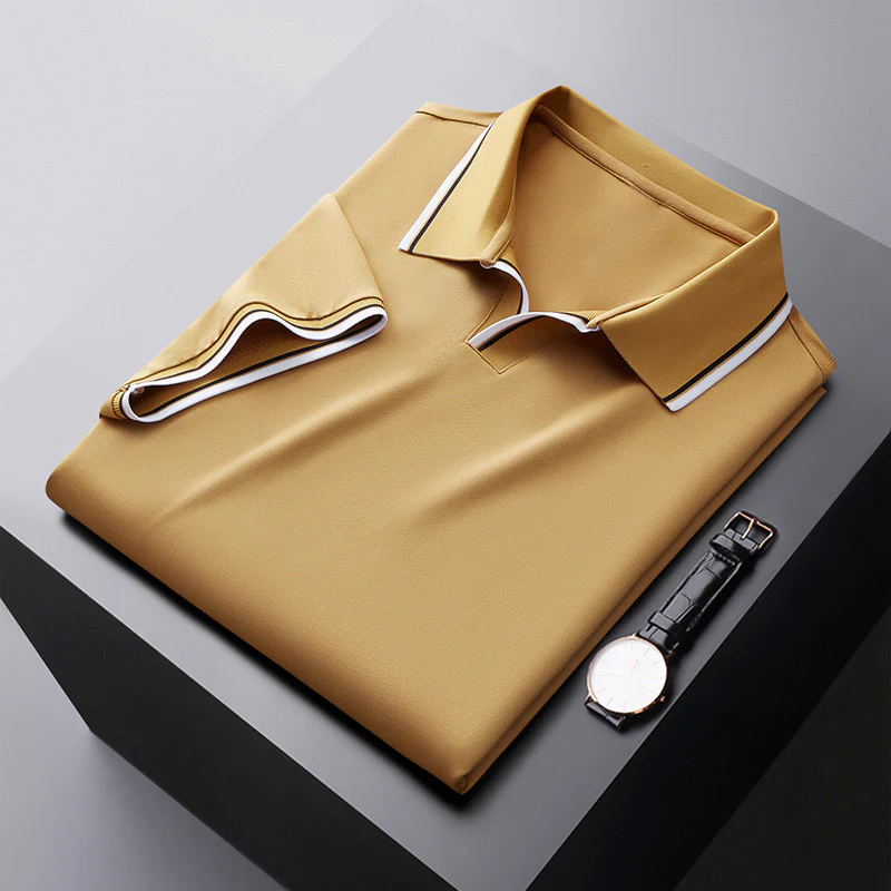 Mat® | Unbuttoned Silk Polo Shirt - Image 7