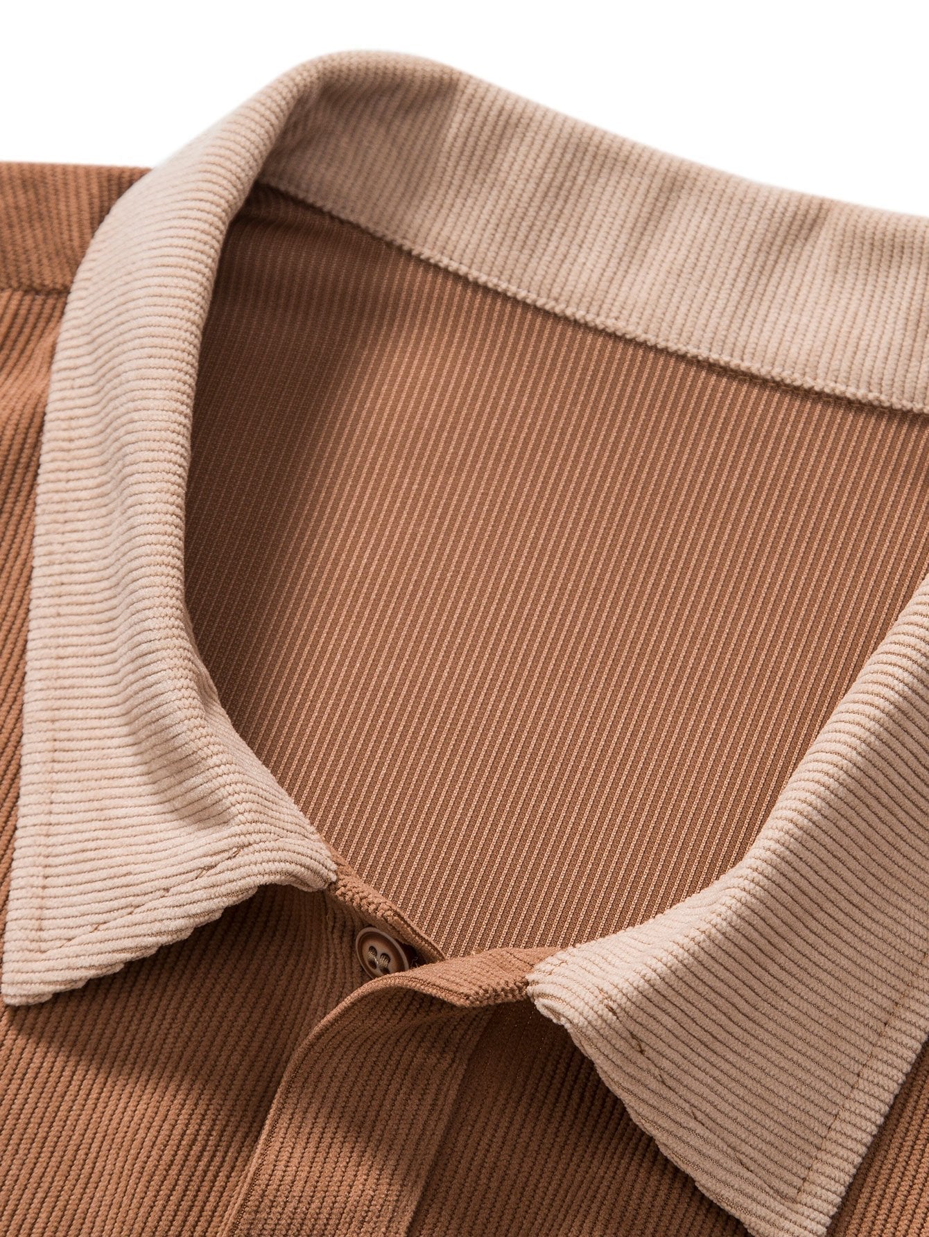 Mateo® | Color Block Corduroy Polo Shirt - Image 3