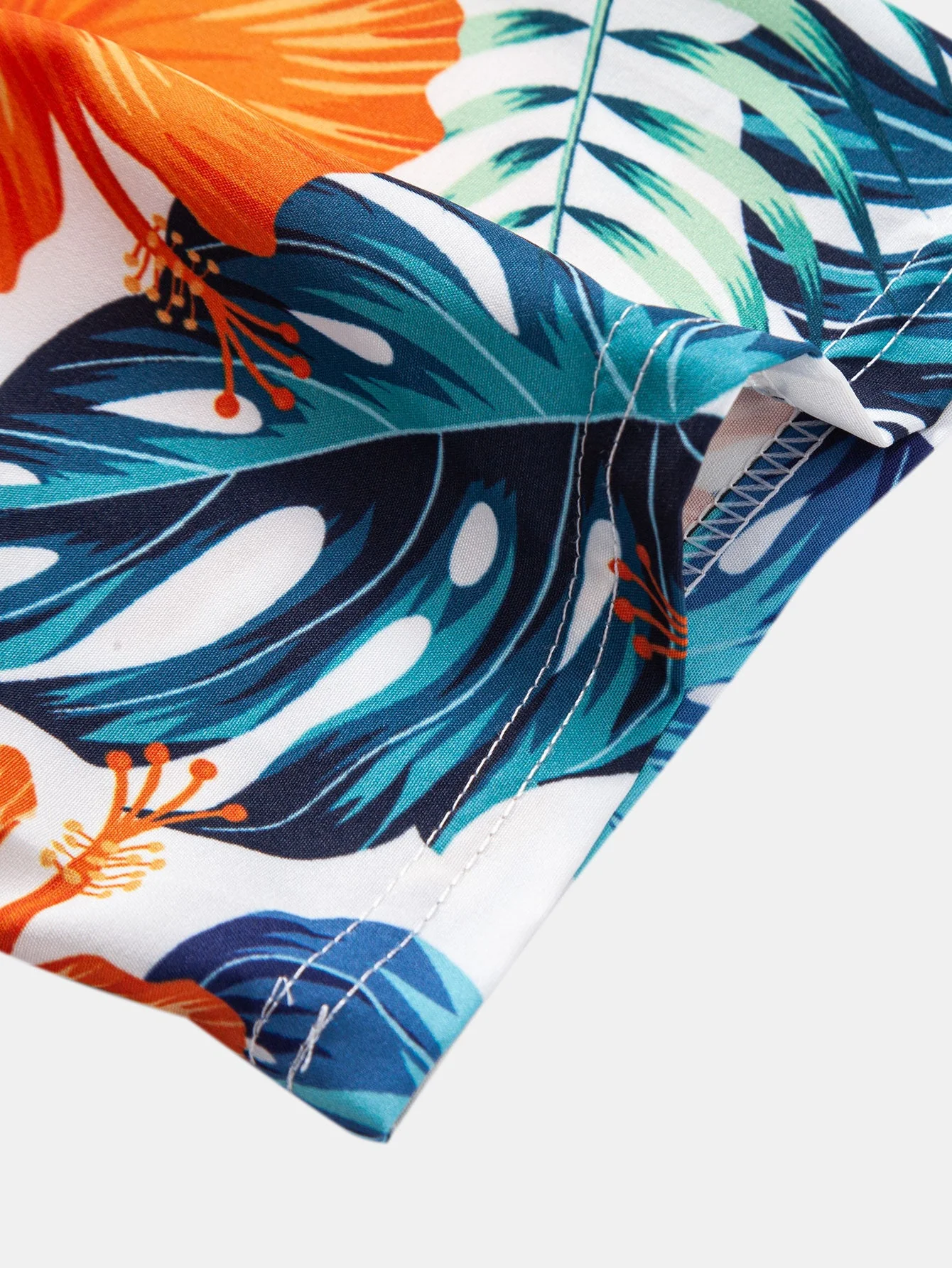Maurice® | Tropical Flowers Print Button Up Shirt & Drawstring Swim Shorts - Image 12