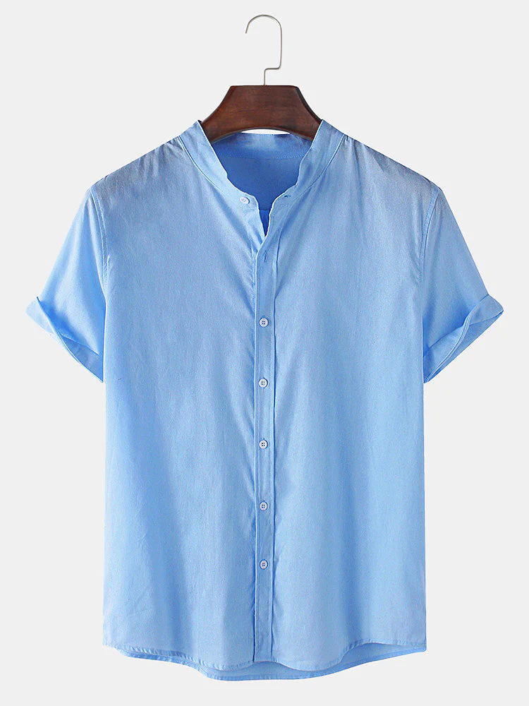 Mauricio® | Linen Short Sleeve Basic T-Shirt & Linen Straight Trousers - Image 4