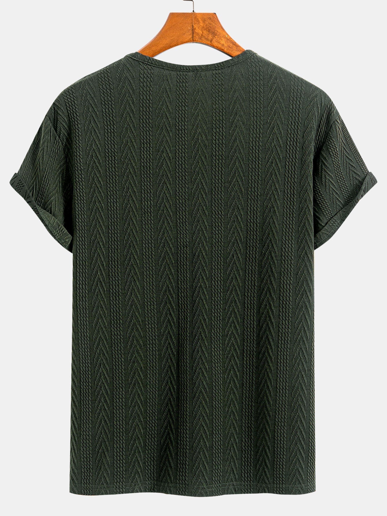Maximiliano® | Short Sleeve Jacquard Half Open Collar T-Shirt - Image 2