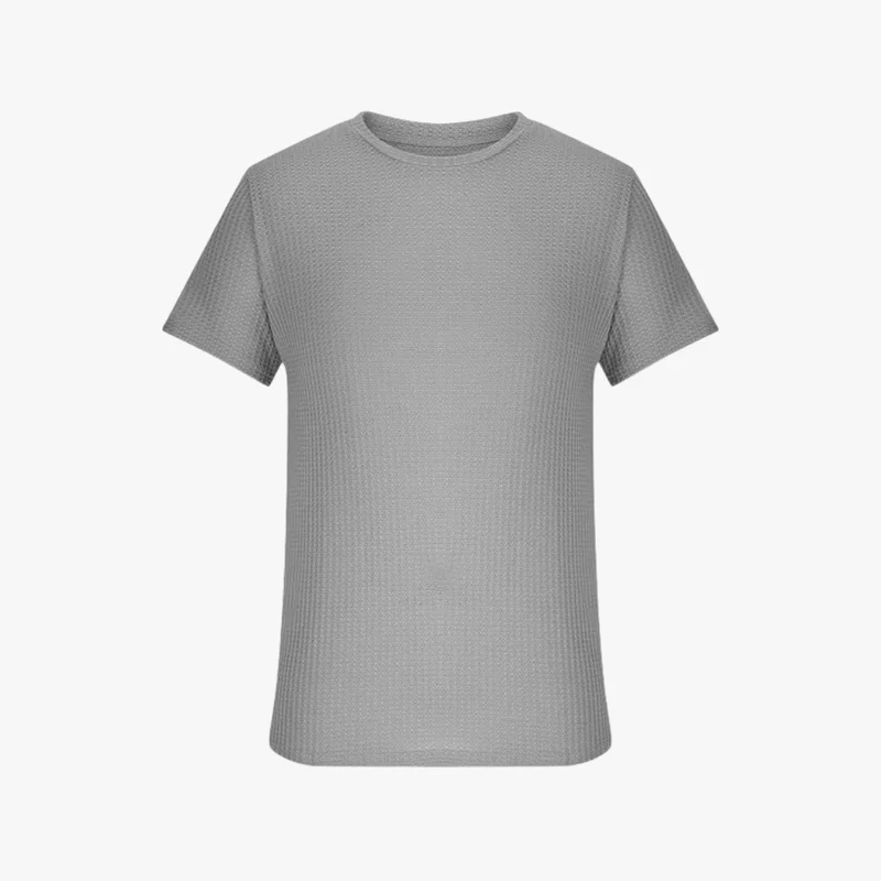 Máximo | Lightweight Waffle Knit T-Shirt for Men – Breathable Summer Style - Image 13