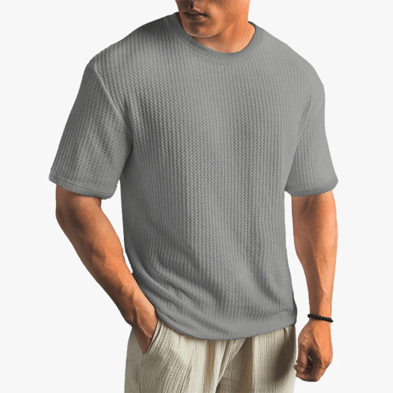 Máximo | Lightweight Waffle Knit T-Shirt for Men – Breathable Summer Style - Image 14