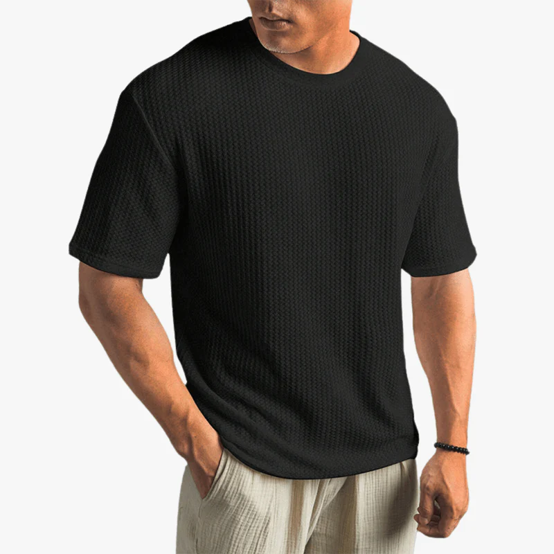 Máximo | Lightweight Waffle Knit T-Shirt for Men – Breathable Summer Style - Image 17