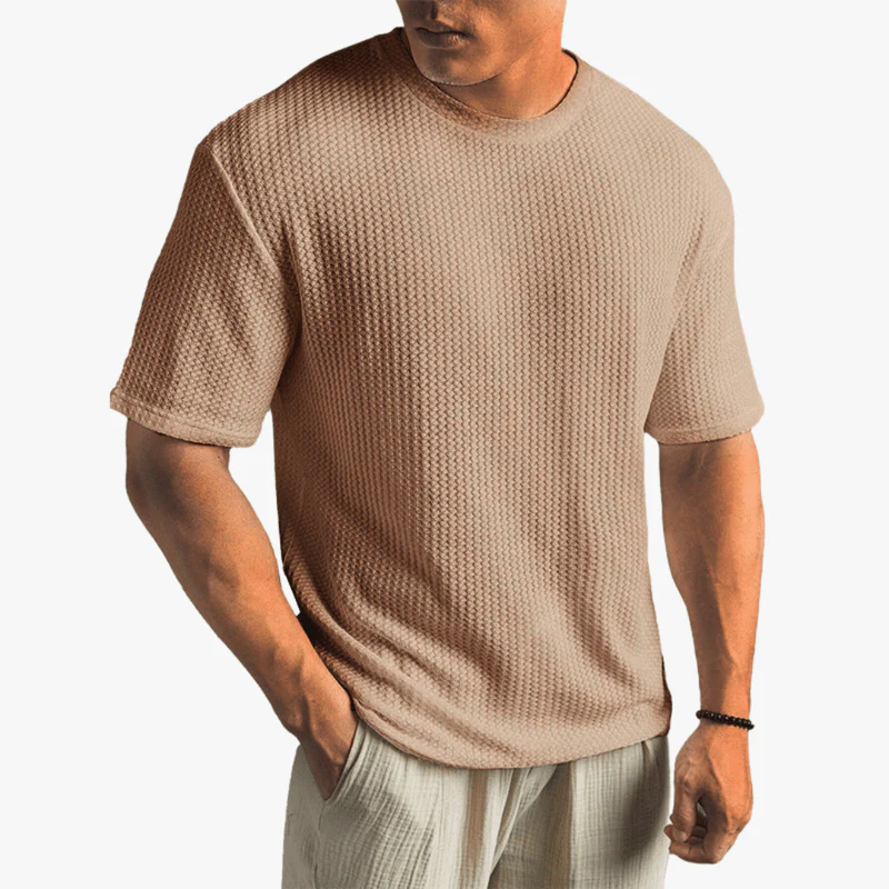 Máximo | Lightweight Waffle Knit T-Shirt for Men – Breathable Summer Style - Image 23