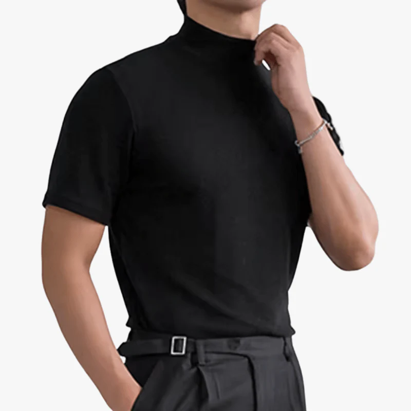 Melchor | Premium Men's High Neck T-Shirt - Image 4