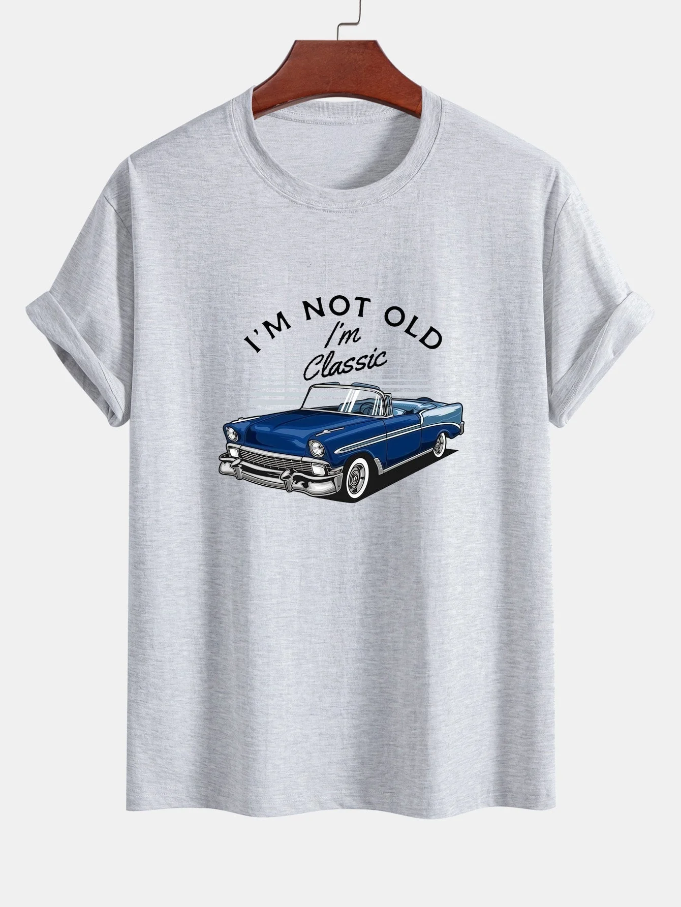 Mencio® | Car Slogan Print Cotton T-Shirt - Image 12