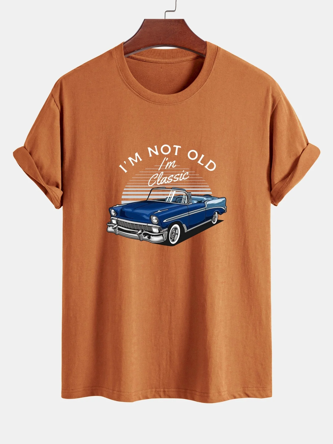 Mencio® | Car Slogan Print Cotton T-Shirt - Image 4