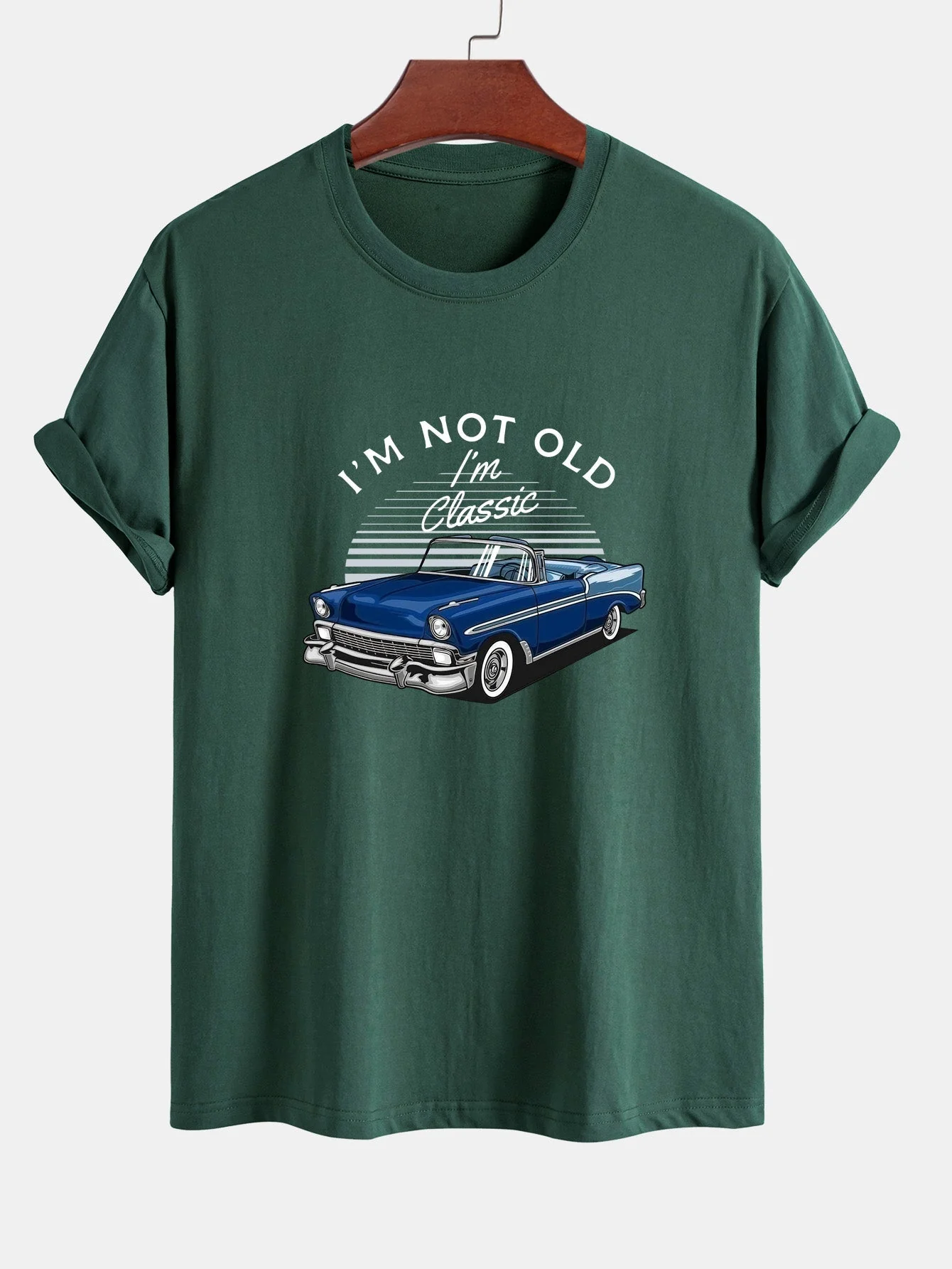 Mencio® | Car Slogan Print Cotton T-Shirt - Image 6