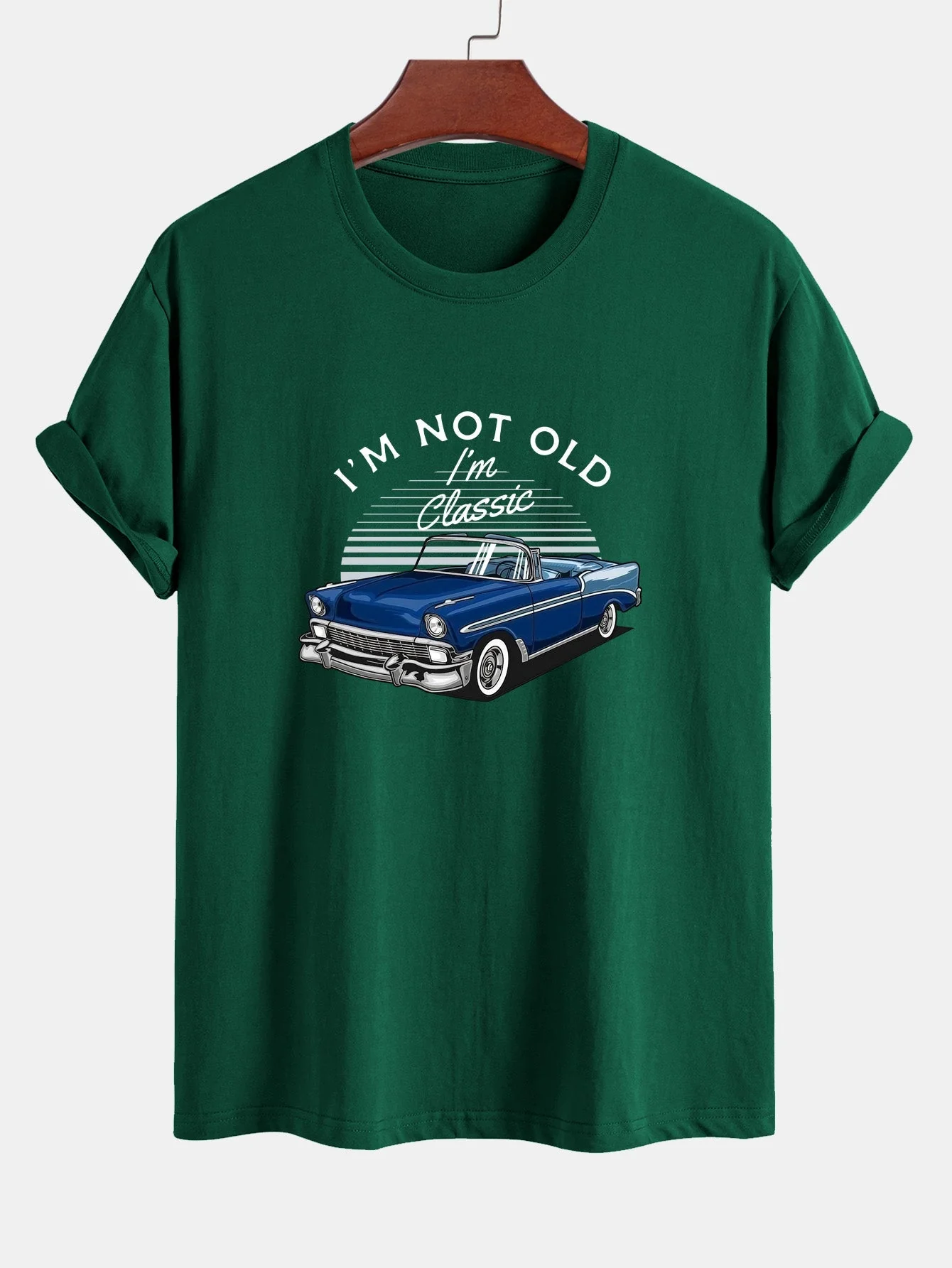Mencio® | Car Slogan Print Cotton T-Shirt - Image 8