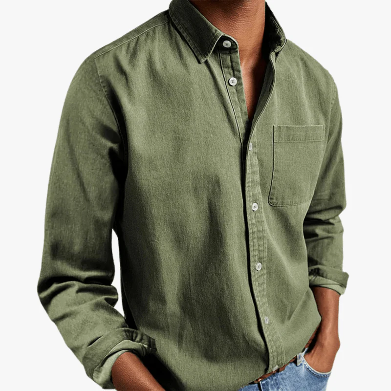 Merlín | Long Sleeve Cotton Shirt for Men - Image 2