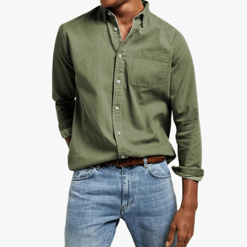 Merlín | Long Sleeve Cotton Shirt for Men - Image 3