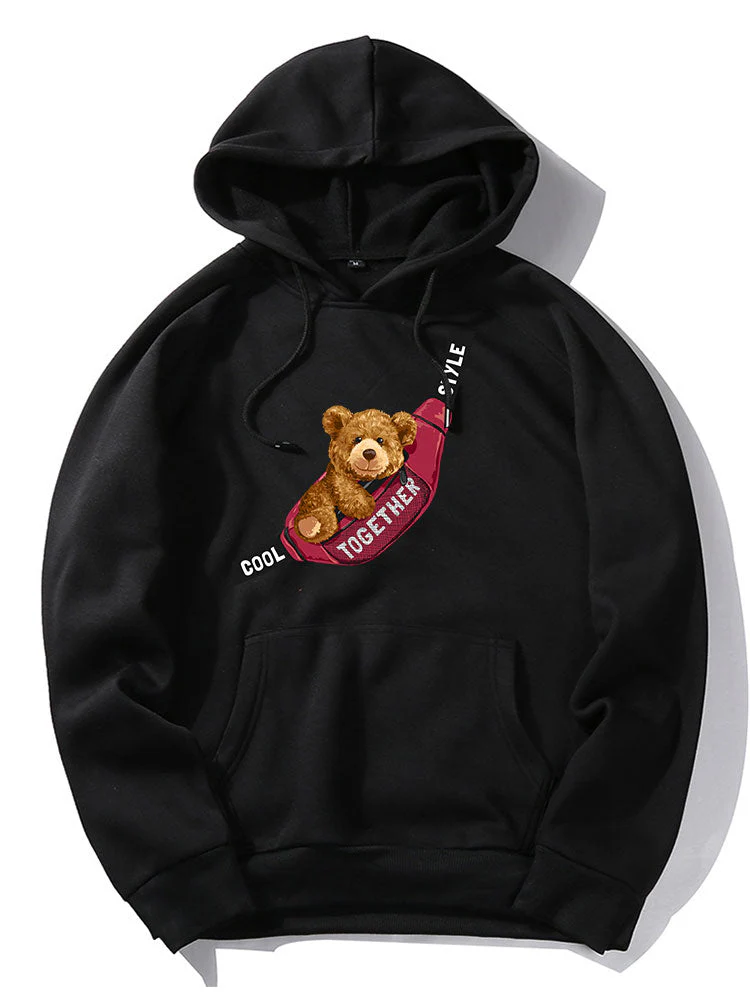 Mica | Shoulder Bag Bear Print Hoodie - Image 10