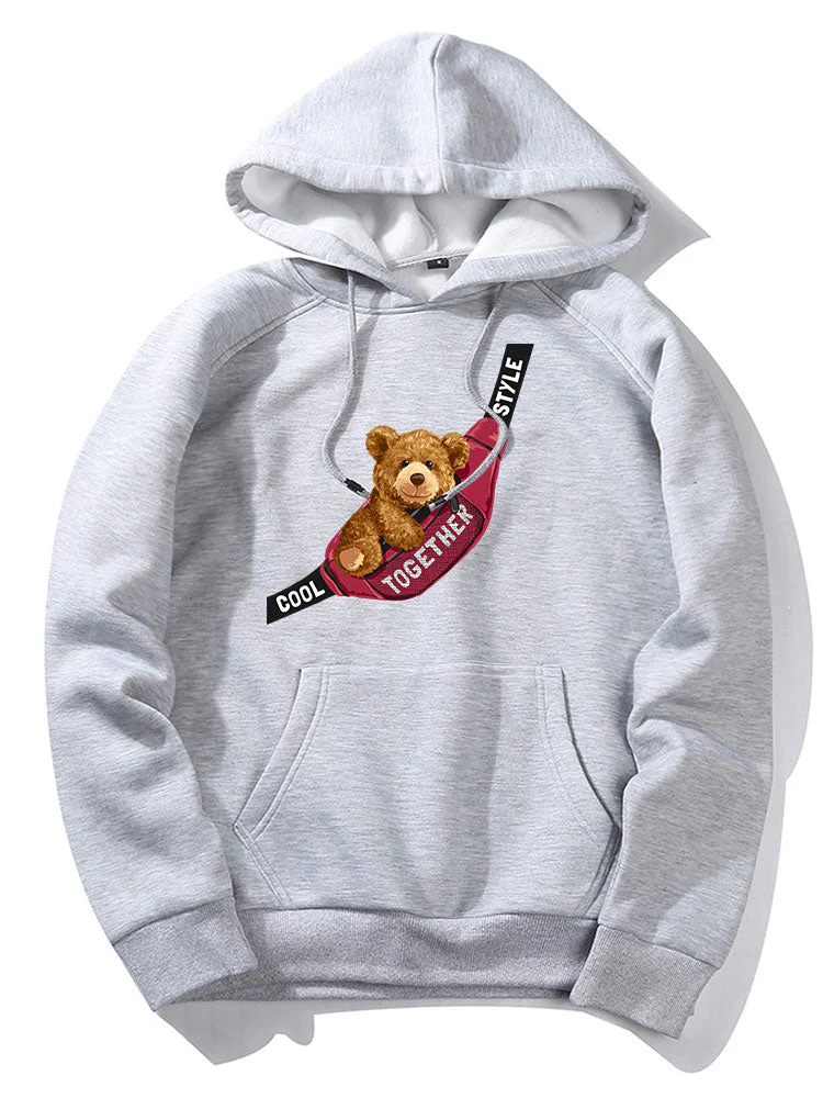 Mica | Shoulder Bag Bear Print Hoodie - Image 11