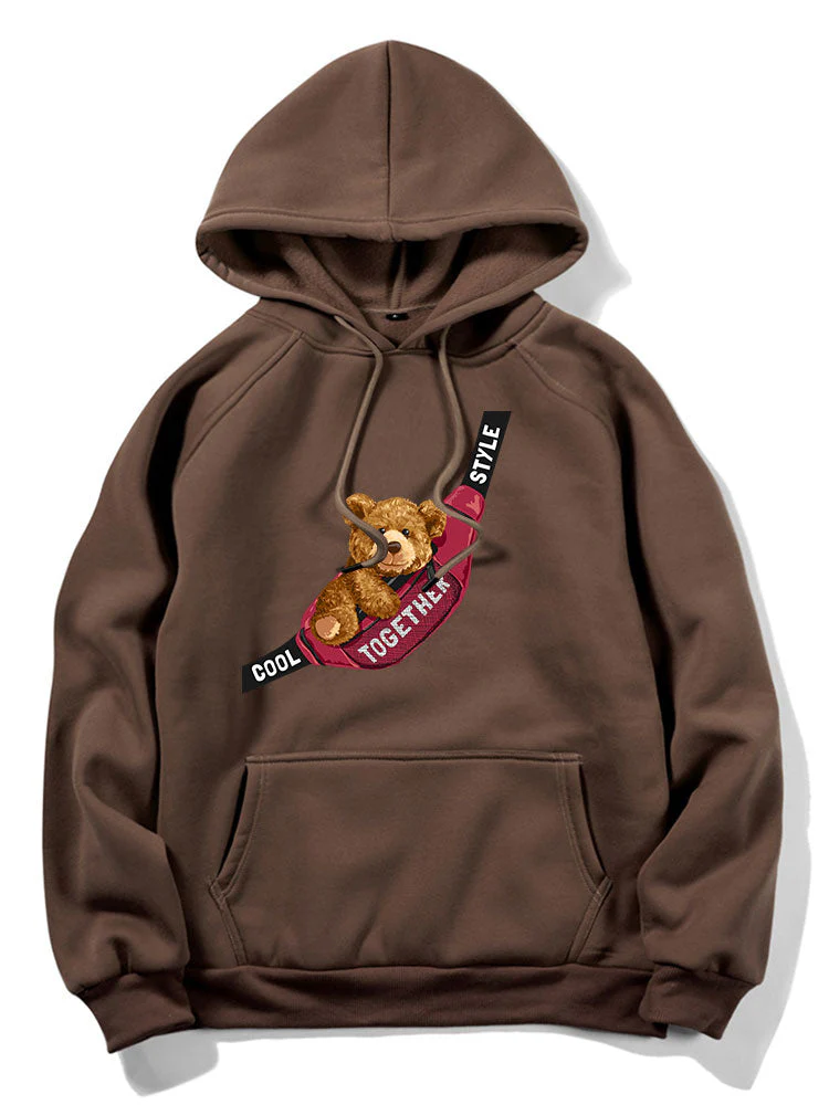 Mica | Shoulder Bag Bear Print Hoodie - Image 13