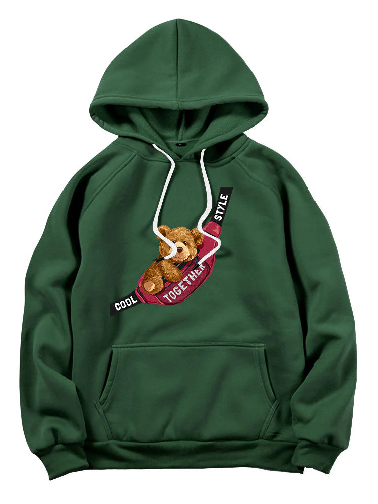 Mica | Shoulder Bag Bear Print Hoodie - Image 4