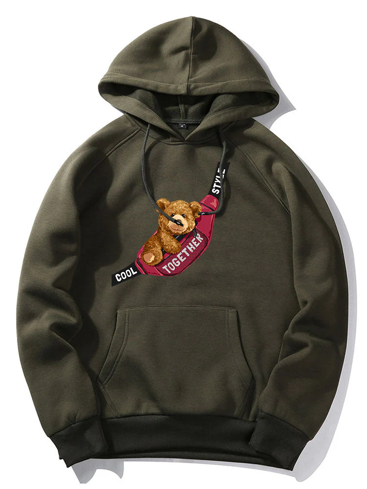 Mica | Shoulder Bag Bear Print Hoodie - Image 5