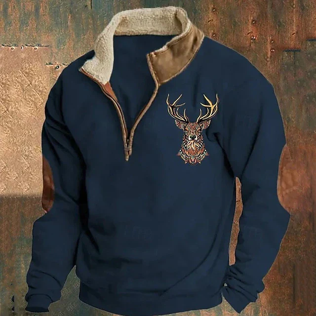 Michel | Sweater with deer detail - Image 3