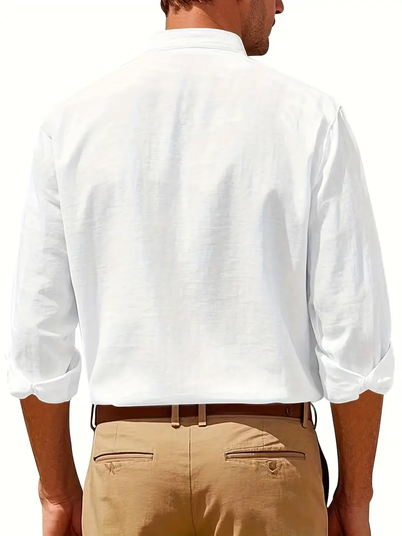 Mickey | Elegant Linen Shirt - Image 14