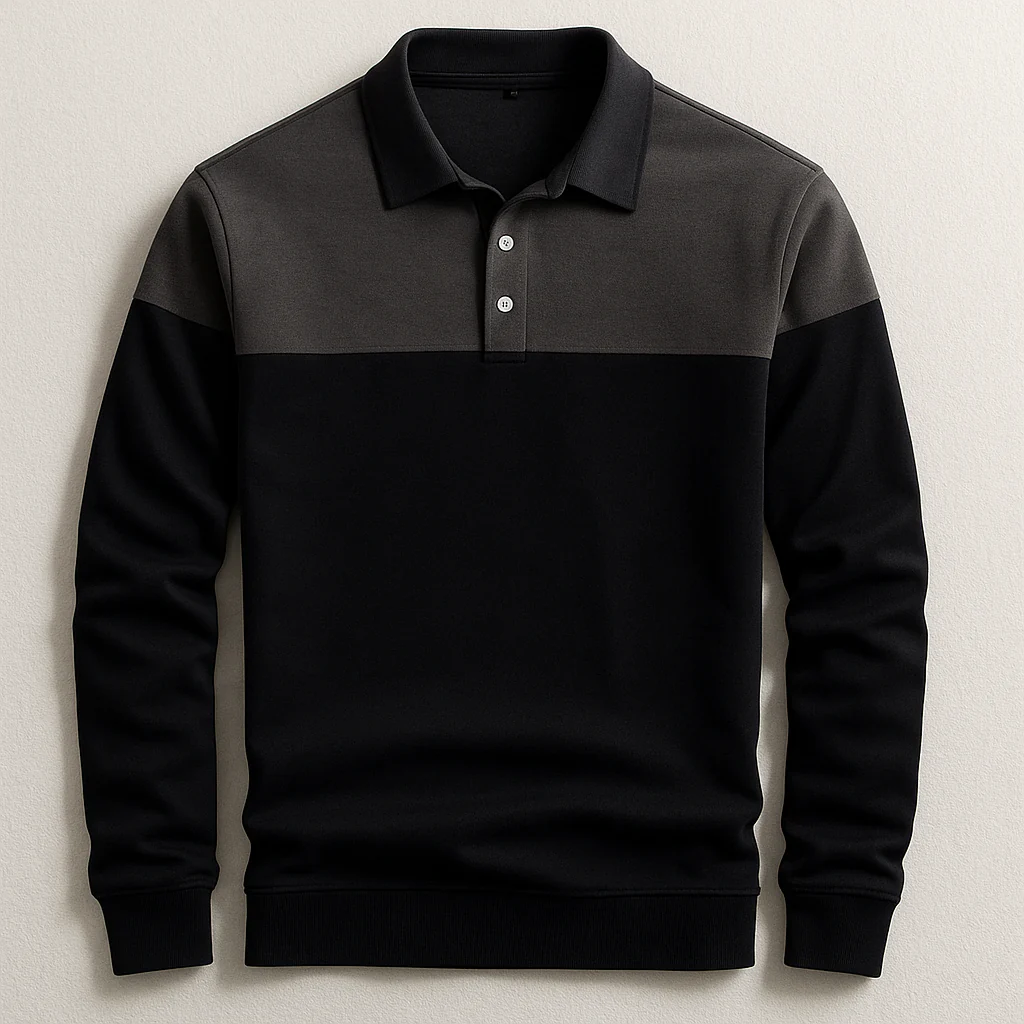 Miguel | LUXURY LONG-SLEEVED POLO SHIRT - Image 6