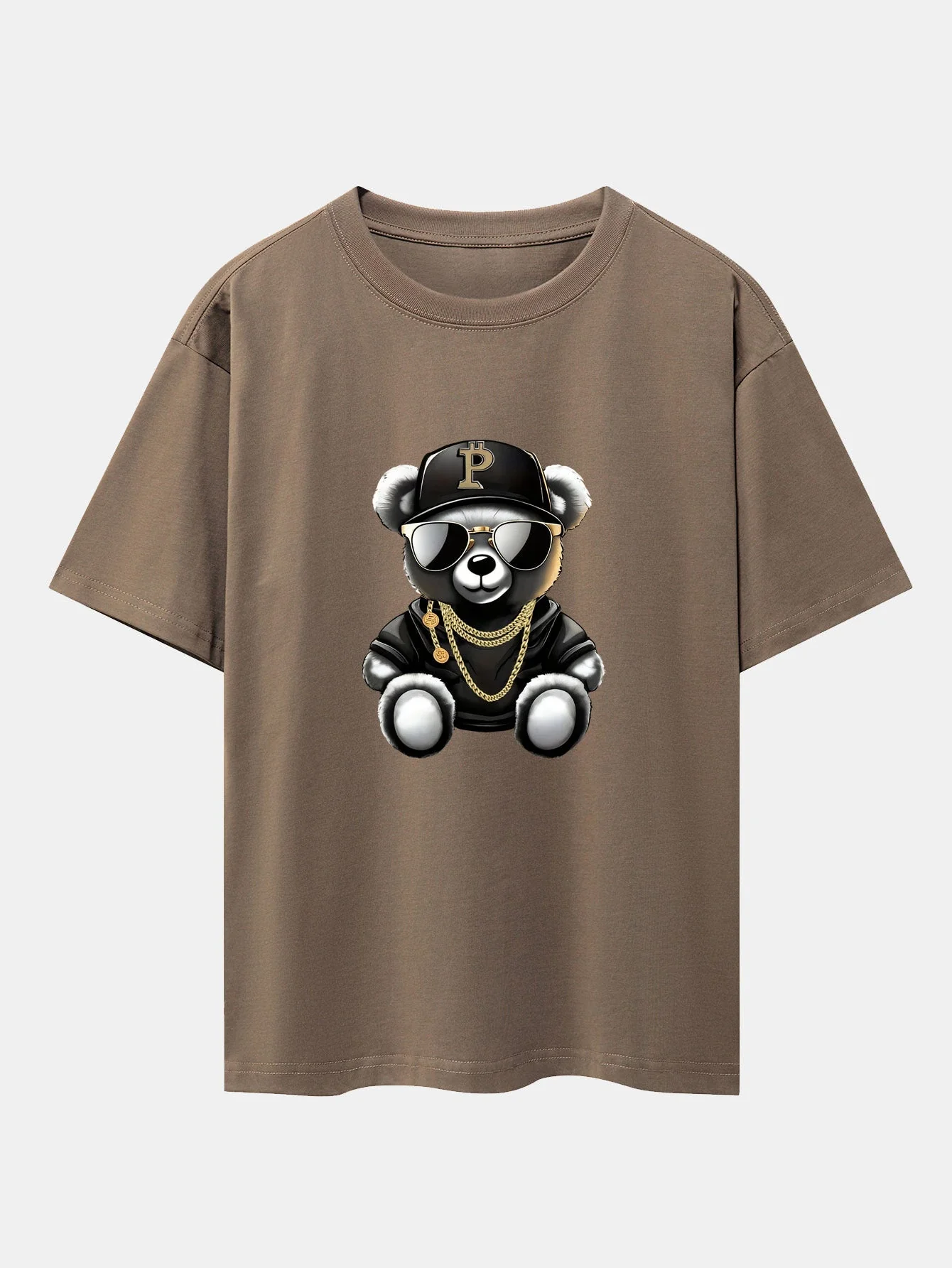 Miqueas® | Hip Hop Bear Print Drop Shoulder Oversize T-Shirt - Image 3