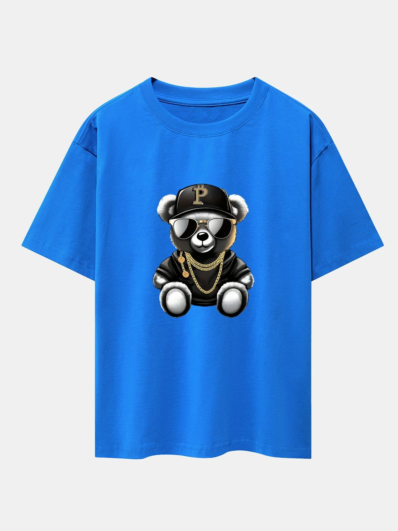 Miqueas® | Hip Hop Bear Print Drop Shoulder Oversize T-Shirt - Image 5