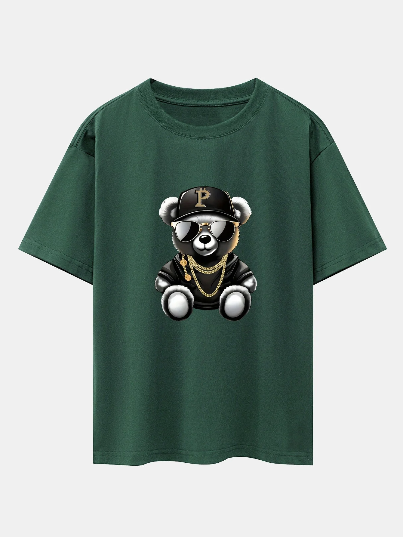 Miqueas® | Hip Hop Bear Print Drop Shoulder Oversize T-Shirt - Image 7