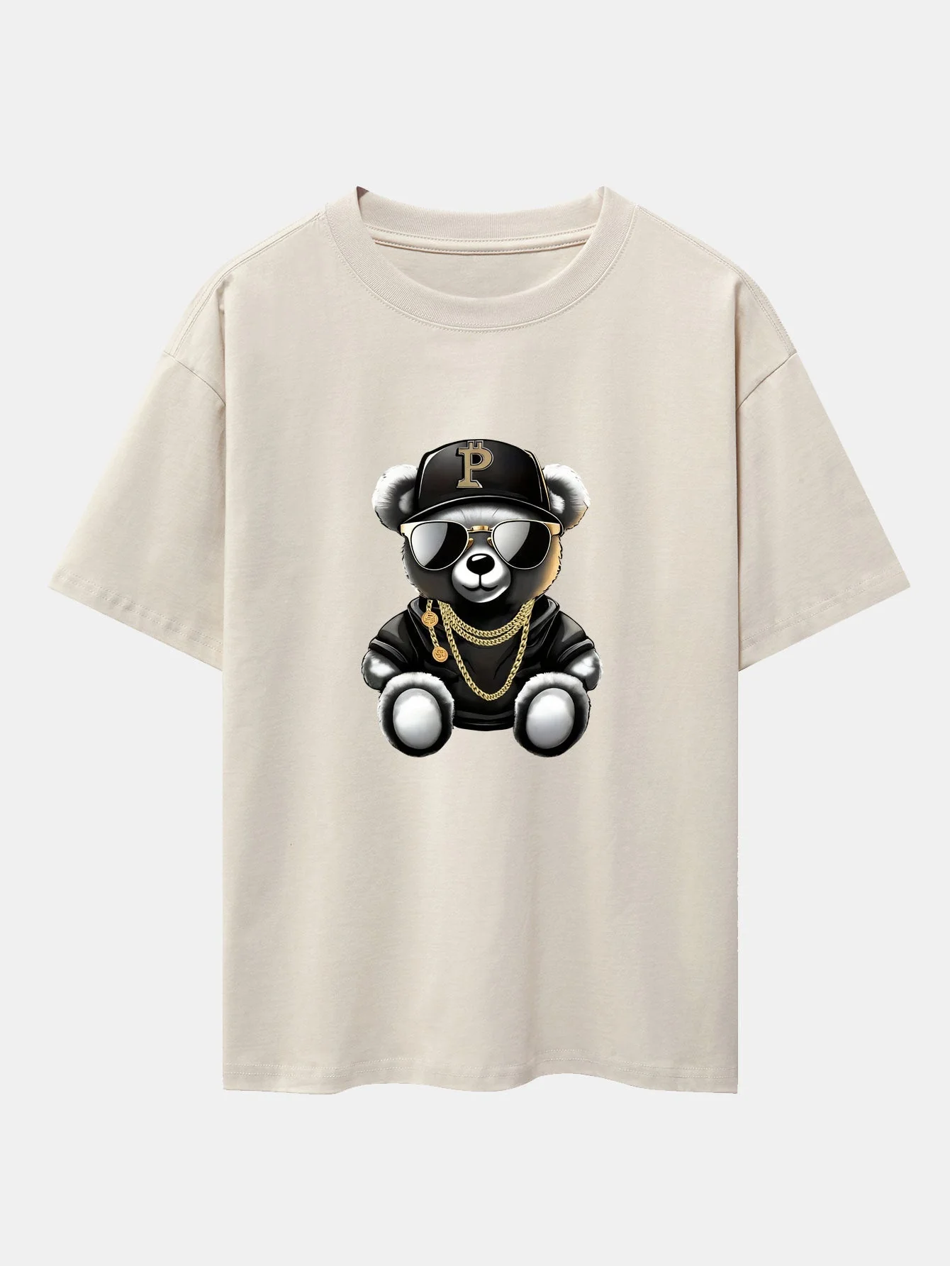Miqueas® | Hip Hop Bear Print Drop Shoulder Oversize T-Shirt - Image 9