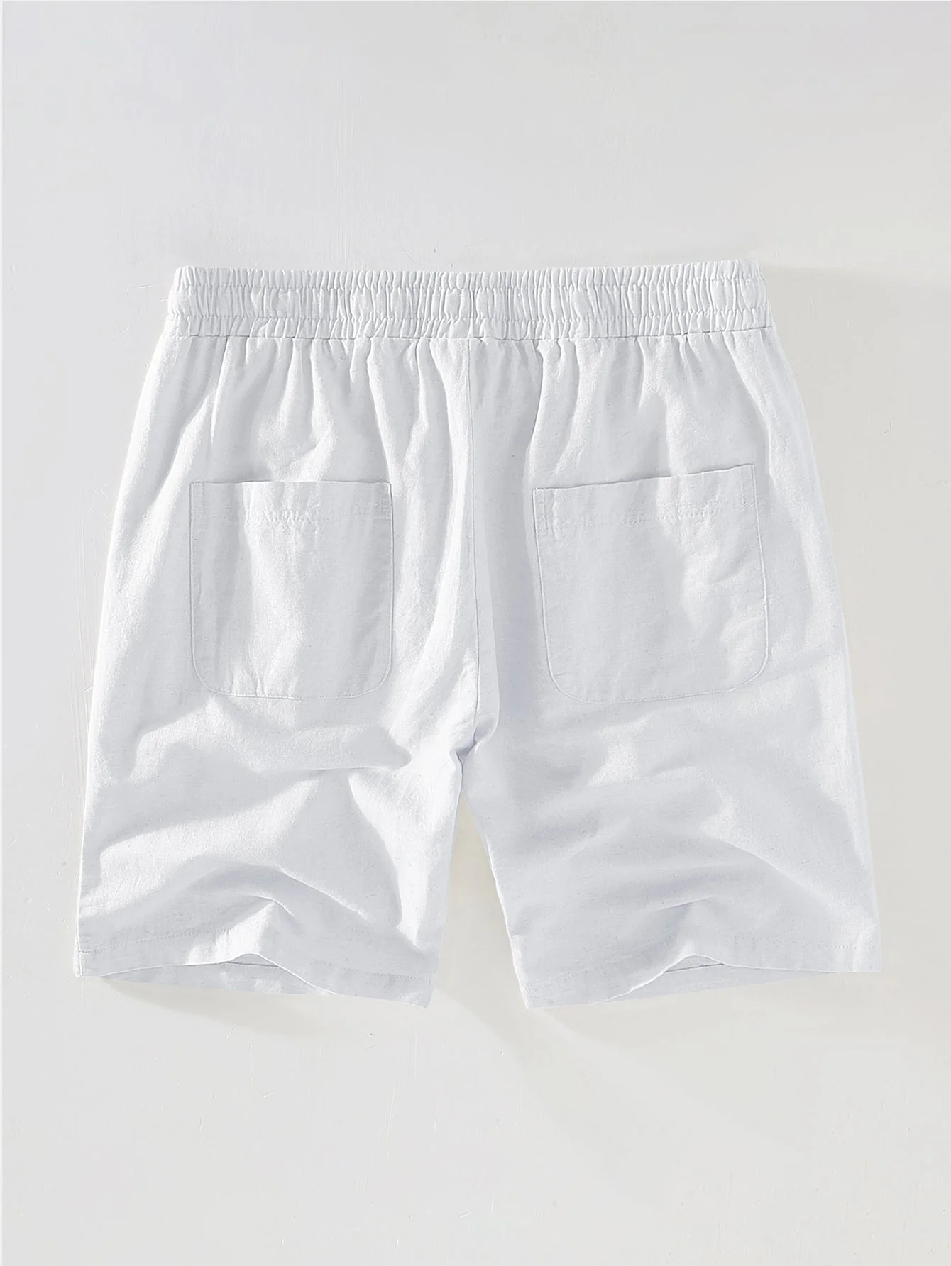 Misael® | Short Sleeve Stand Collar Shirt & Linen Drawstring Shorts - Image 5