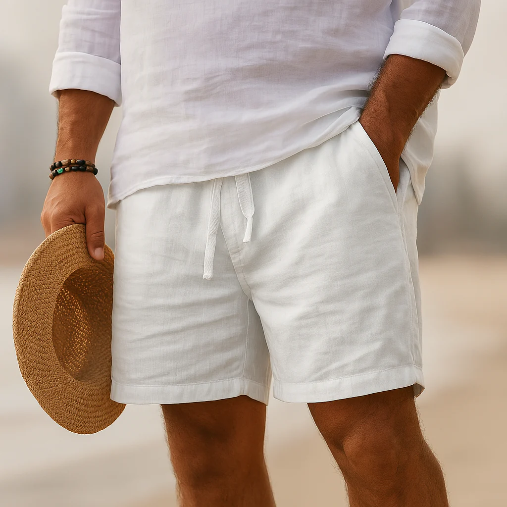 Mohamed | Elegant Linen Shorts - Image 2