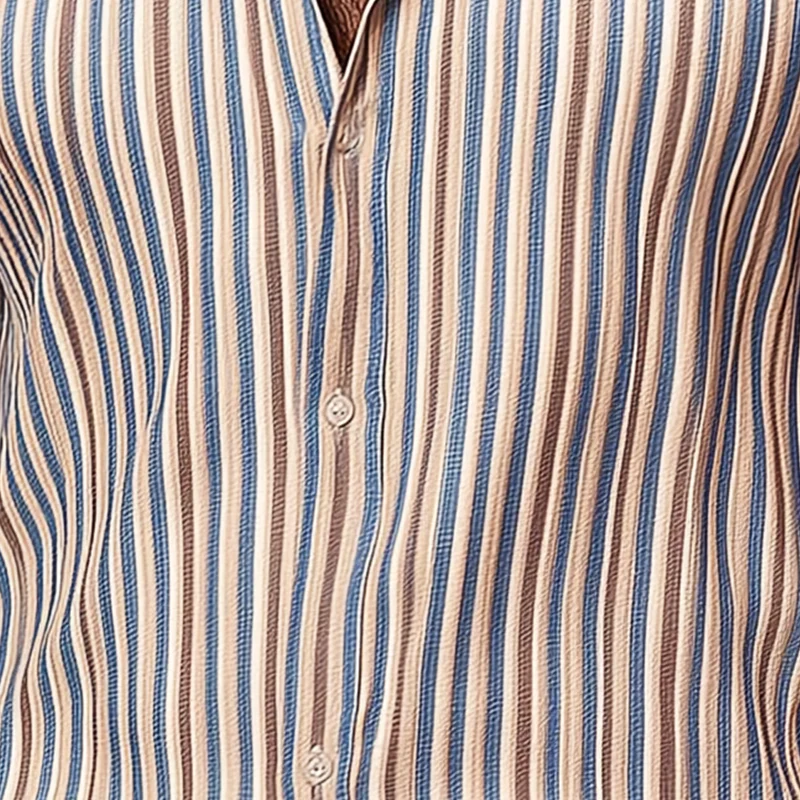 Morton | Men'S Summer Fashion Striped Knitted Short Sleeve Shirt - Image 3