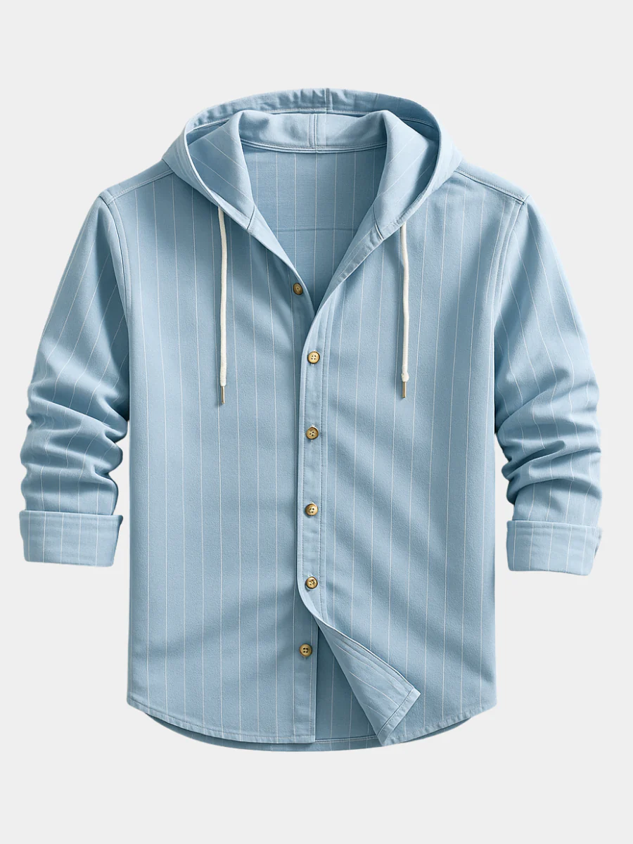 Neal | Luxury Striped Hooded Shirt