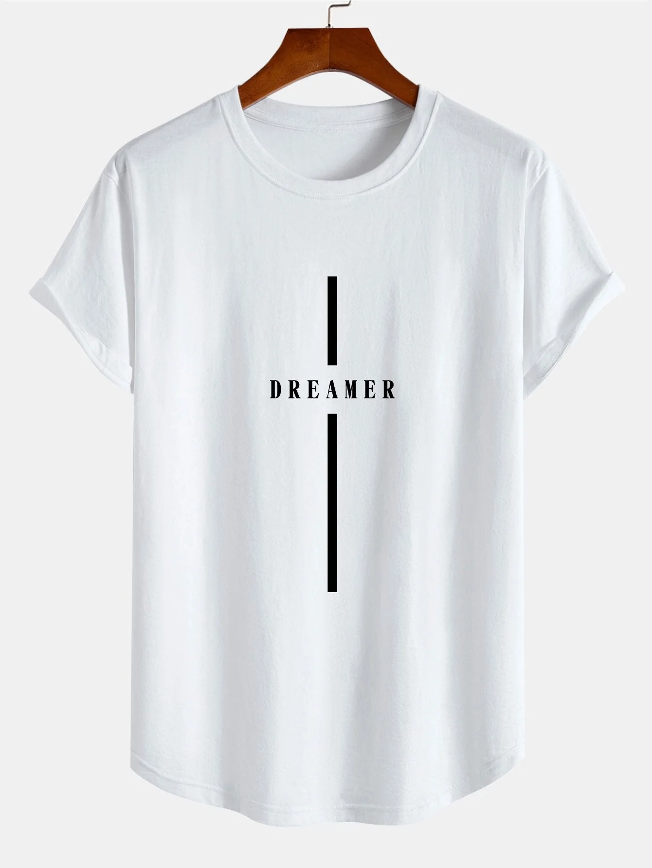Nelson® | Stripe Dreamer Print Cotton Arc Hem T-Shirt - Image 2