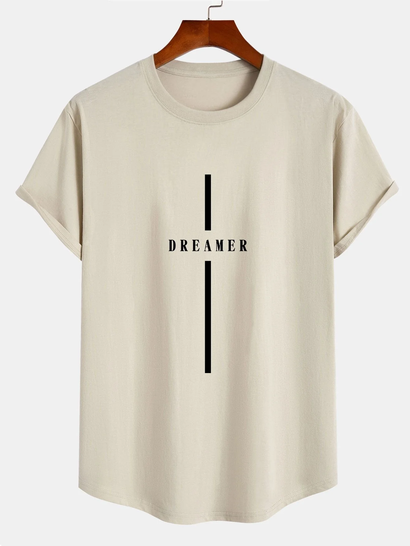 Nelson® | Stripe Dreamer Print Cotton Arc Hem T-Shirt - Image 3