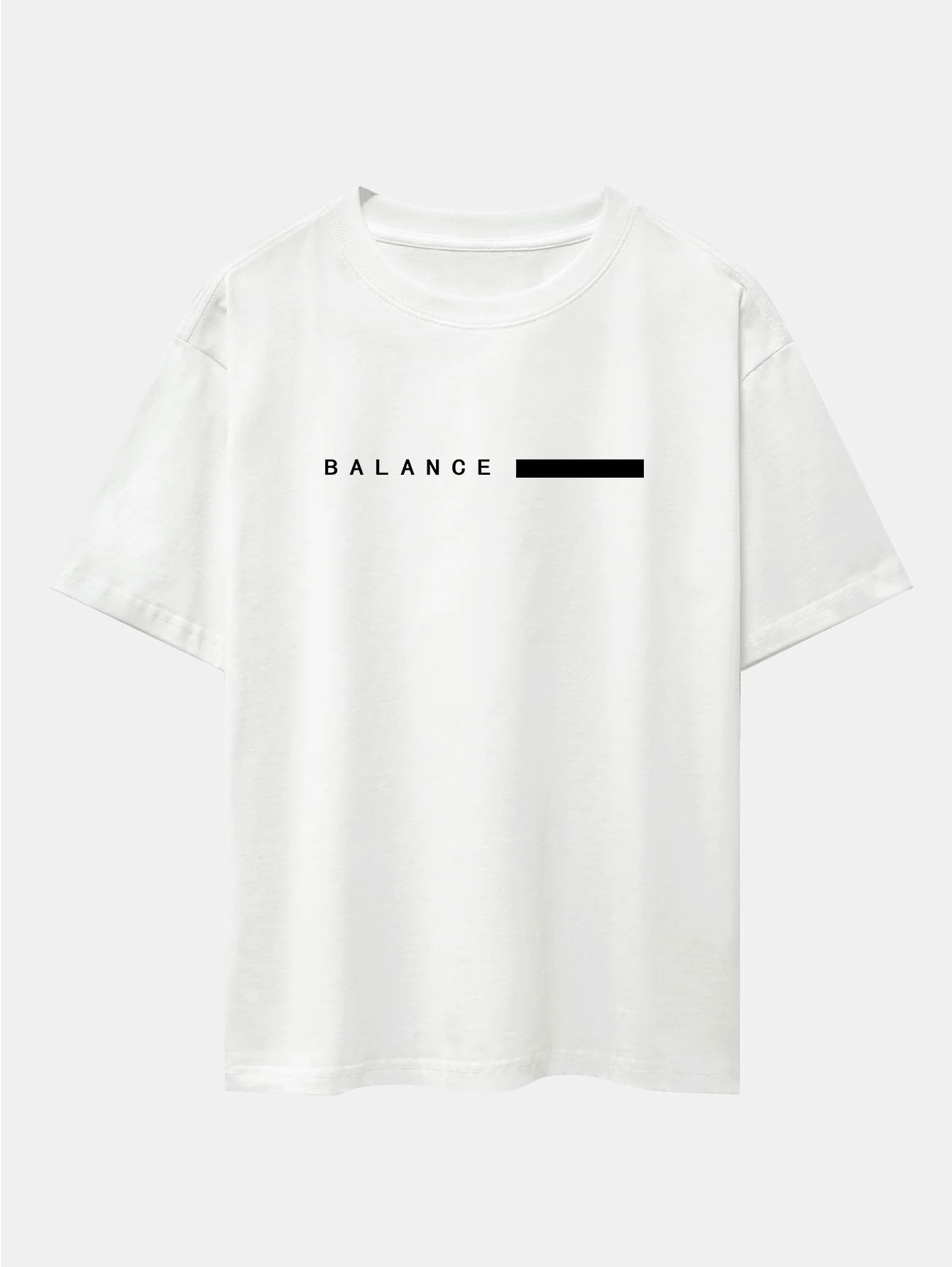 Nereo® | Balance Stripe Print Drop Shoulder Oversize T-Shirt - Image 3