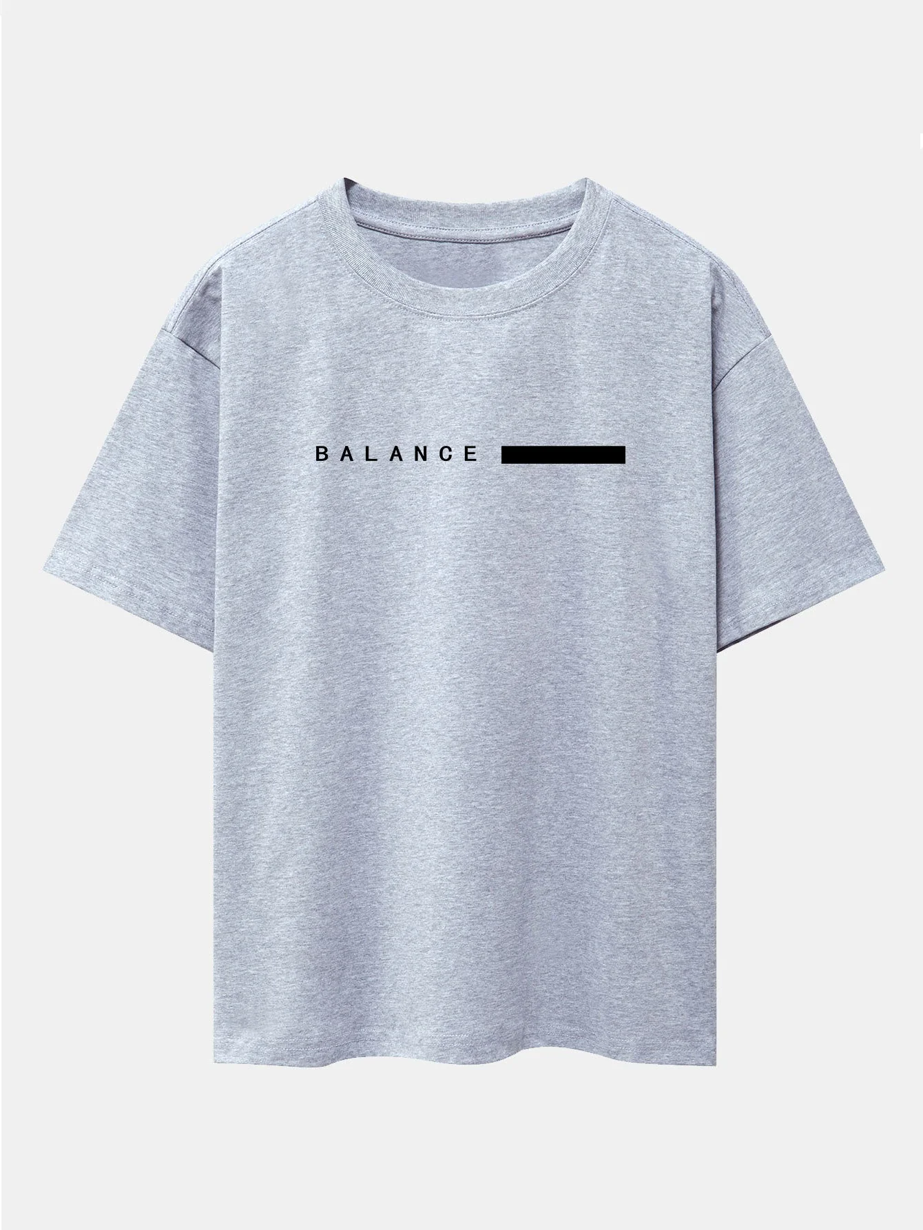 Nereo® | Balance Stripe Print Drop Shoulder Oversize T-Shirt - Image 5