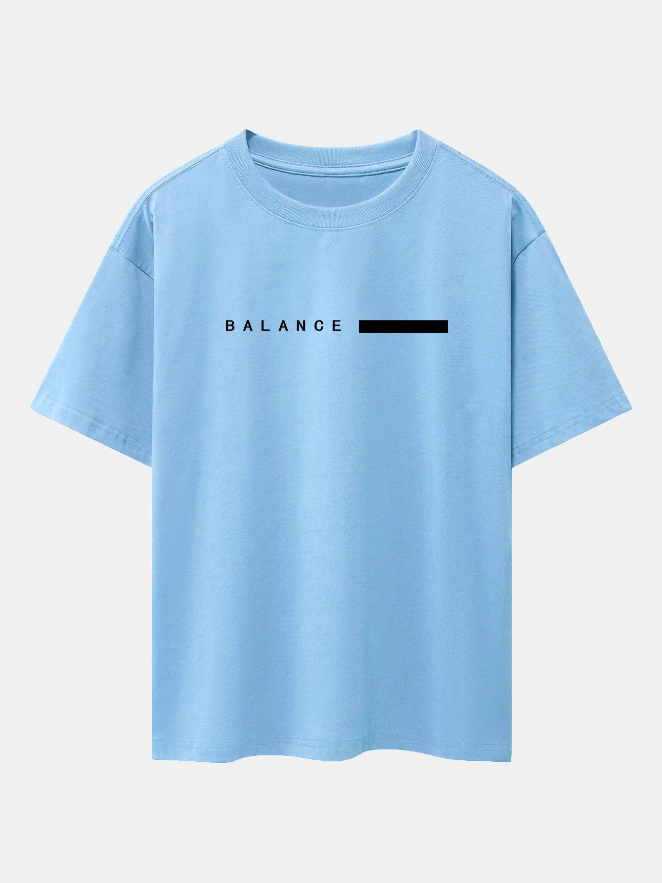 Nereo® | Balance Stripe Print Drop Shoulder Oversize T-Shirt - Image 6