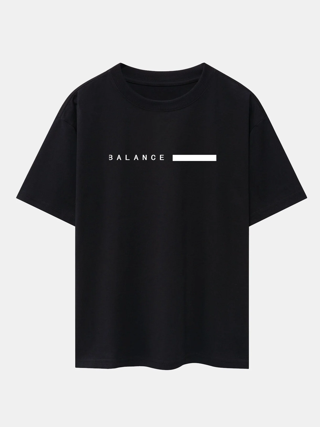 Nereo® | Balance Stripe Print Drop Shoulder Oversize T-Shirt - Image 8