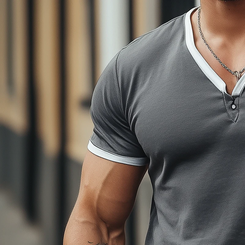 Nestor | Men'S Summer Fashion Slim Fit Knitted Short Sleeve T-Shirt - Image 3