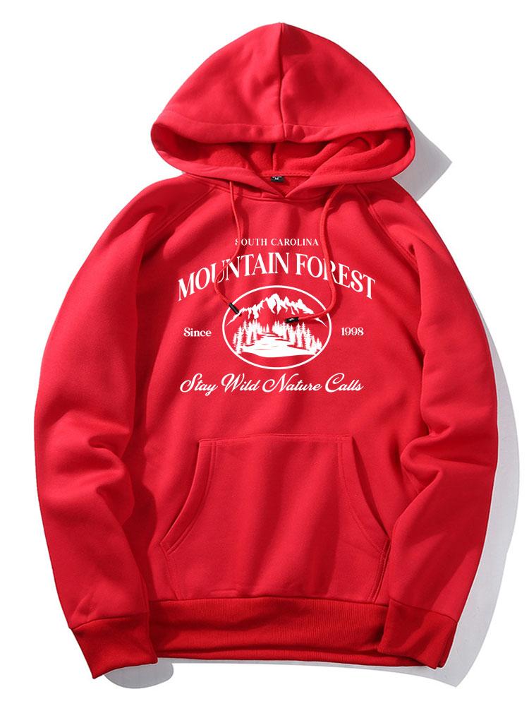 Niall | Mountain Slogan Print Hoodie - Image 11