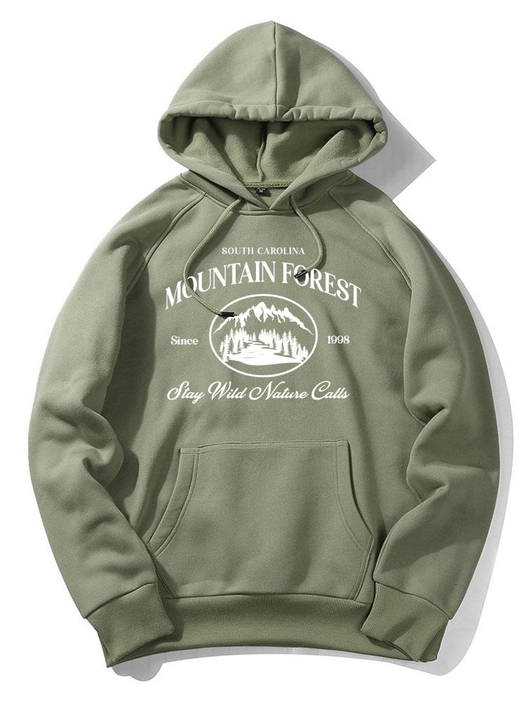 Niall | Mountain Slogan Print Hoodie - Image 2