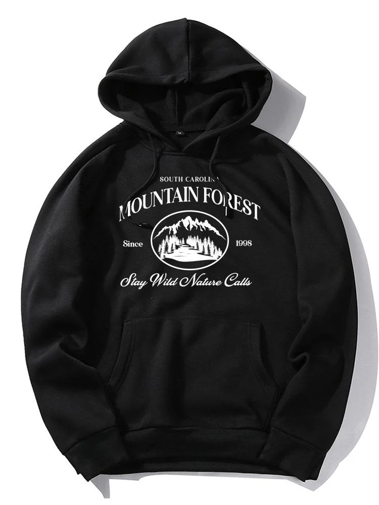 Niall | Mountain Slogan Print Hoodie - Image 7