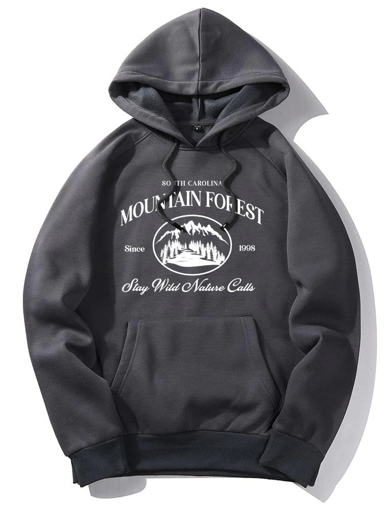 Niall | Mountain Slogan Print Hoodie - Image 8