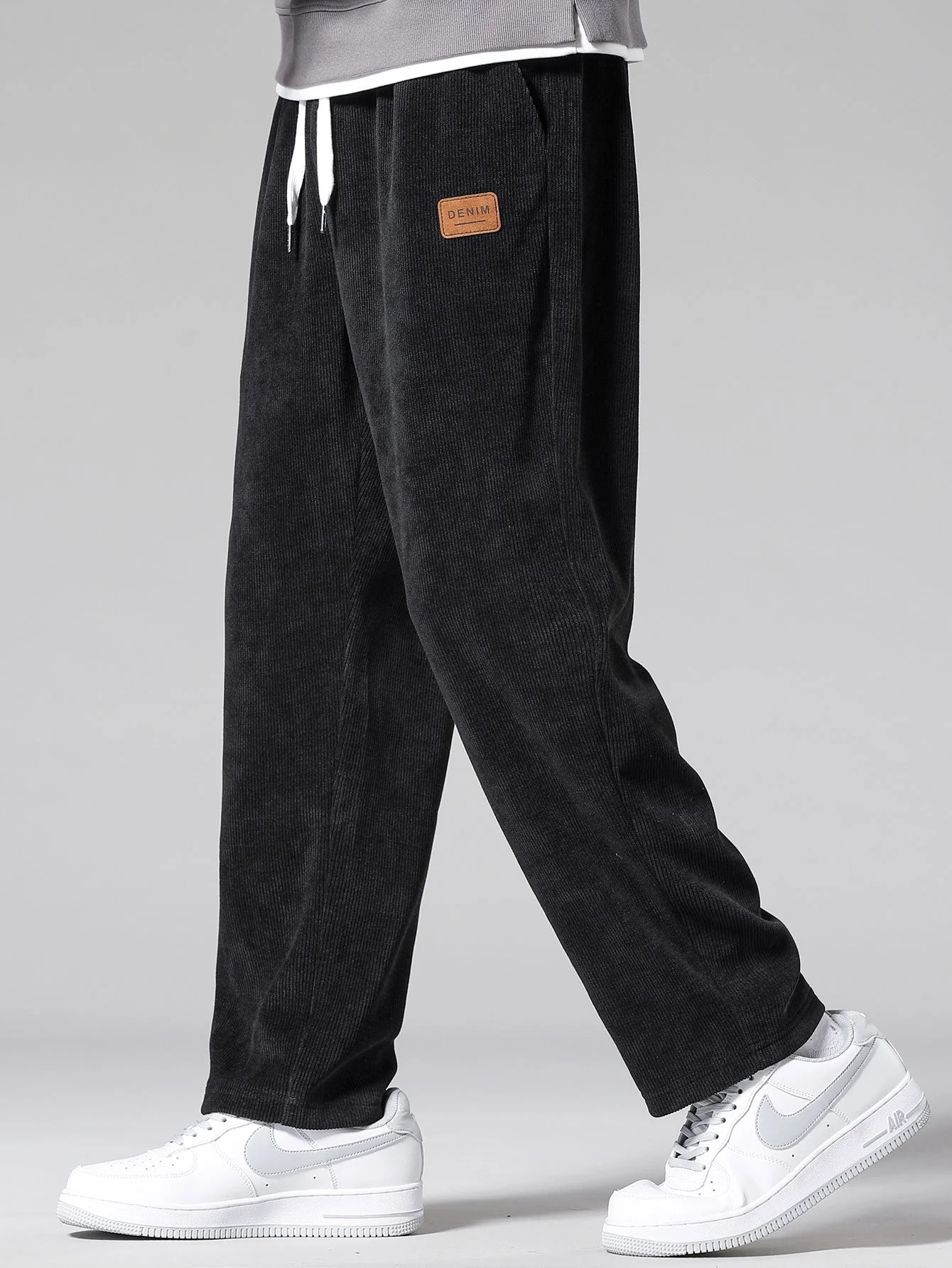 Nicandro® | Monaco Slogan Print Drop Shoulder Oversize T-Shirt & Straight Leg Corduroy Pants - Image 9