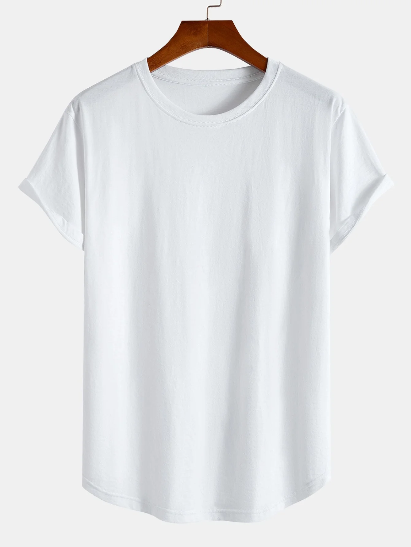 Nicholas® | 3 Pieces Basic Cotton Arc Hem T-Shirts - Image 7