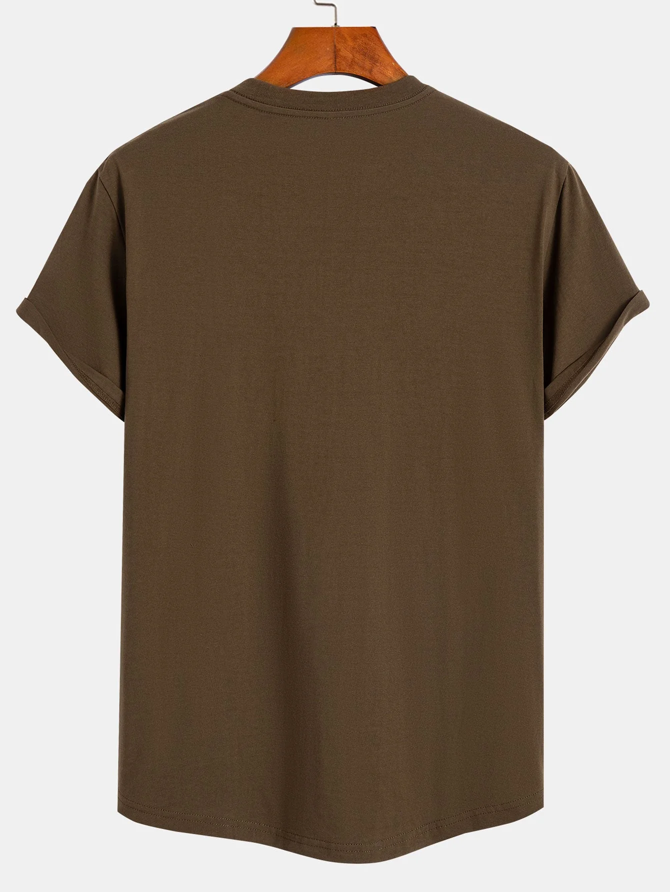 Nick® | Basic Cotton Arc Hem T-Shirt - Image 10