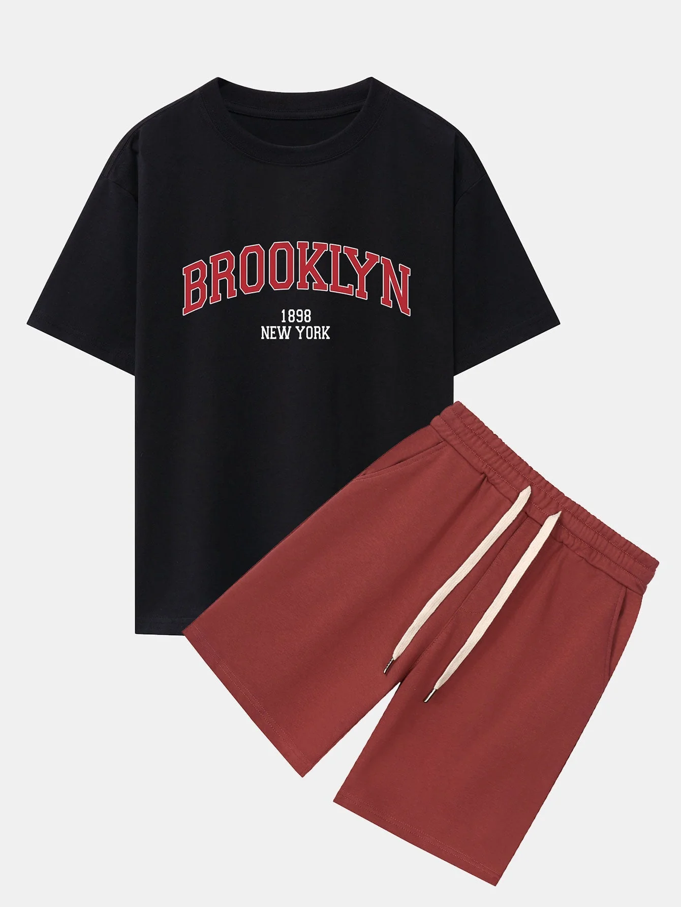 Nilo® | Print Drop Shoulder Oversize T-Shirt & Jersey Shorts